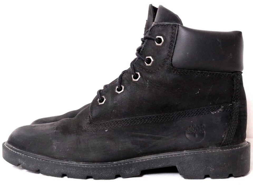 Timberland 10910 Classic Black WP Suede Premium 6" Ankle Boots Youth Boys 5 - Image 1 of 4