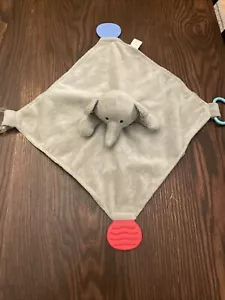 Moderne Baby grau Elefant Plüsch Rassel Lovey Sicherheitsdecke Beißring - Bild 1 von 5