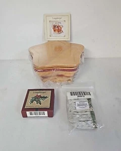 Longaberger Red Little Star Basket Combo w/ Lid, Liner, protector, tie-on - Picture 1 of 12