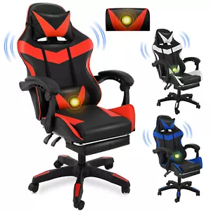 Massage Gaming Stuhl Schreibtischstuhl Drehstuhl Chefsessel Bürostuhl 150KG Dlxw - Bild 1 von 59