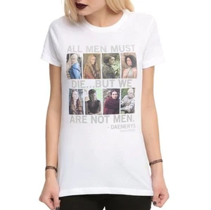 Game Of Thrones ALL MEN MUST DIE DAENERYS TARGARYEN Girls T-Shirt NWT Licensed - Picture 1 of 1