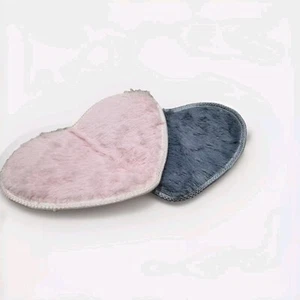 Heart Rugs, Small Cute Floor Mat Heart shaped Rugs, Mats. Pink Grey - Picture 1 of 3