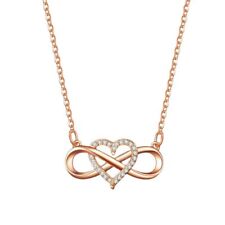 Infinity Heart  Fabulous Rose Gold Pendant Necklace