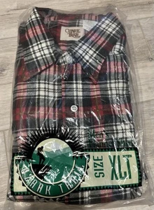 Ozark Trail Size XLT  USA Made Mens Red, Black & White Flannel Shirt. New! - Picture 1 of 3