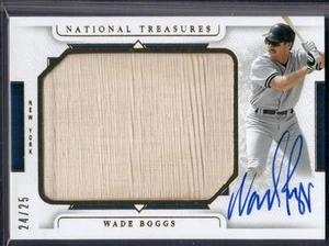 2024 National Treasures Wade Boggs Jumbo Lumber Auto /25 #LJS-WBS - Picture 1 of 2