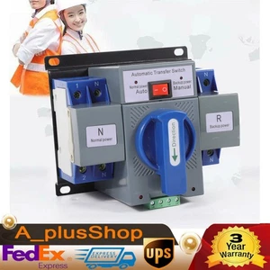 63A ATS Dual Power Automatic Transfer Switch for Generator Changeover Switch 2P - Picture 1 of 16