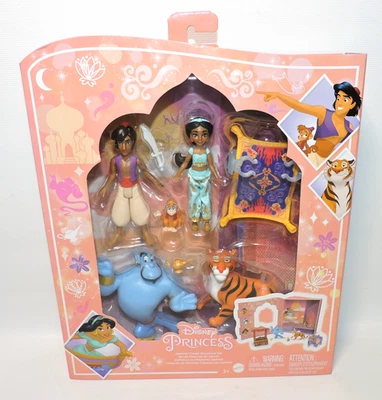 Disney Aladdin Princesa Jazmín Clásico Libro de Cuentos Conjunto Muñecas Figuras Juego, NUEVO Foto 1 de 4