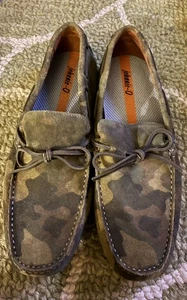 johnnie-O Camo Driving Shoes/Loafers M24620 Suede Leather Men’s Size 11 M NEW! - Picture 1 of 4