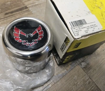 1977-1981 Pontiac Firebird Snowflake Wheel Round Center Cap with Red Bird  - Image 1 of 4