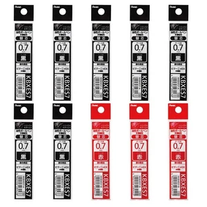 Pentel Multifunctional Ballpoint Pen Refill Set XKBXES7 0.7mm Black 7P Red 3P - Picture 1 of 4