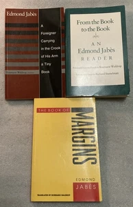 Edmond Jabes Bücher x3: Buch der Ränder, Ausländer tragen, vom Buch bis - Bild 1 von 1