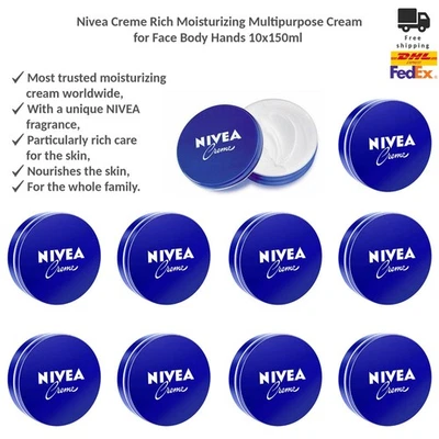 Nivea Creme Feuchtigkeits-Mehrzweckcreme für Alle Hauttypen 10x150ml - Bild 1 von 4