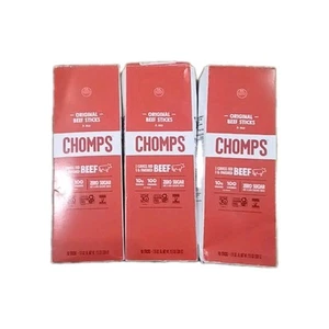 30 CHOMPS Grass Fed Original Mild Beef Jerky Sticks Keto Ex 11/27/25 Great Price - Picture 1 of 3