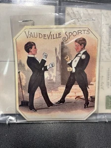 Varieté Sport Werbung Original Stück schrulliges Kunstwerk viktorianischer Artikel ungewöhnlich 77 - Bild 1 von 2