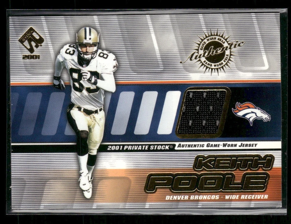 2001 Private Stock Keith Poole Game Worn Jersey Card Saints-Broncos-ASU - Image 1 of 2