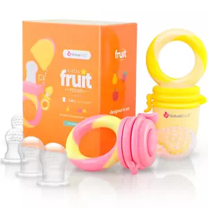 Baby Food Feeder/Fruit Feeder Pacifier Nibbler (2 Pack) - Infant Teething Toy Te - Picture 1 of 12
