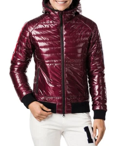 Rossignol Cyrus Shine Bordeaux Down Puffer Hooded Jacket Ski Coat Medium - Picture 1 of 8