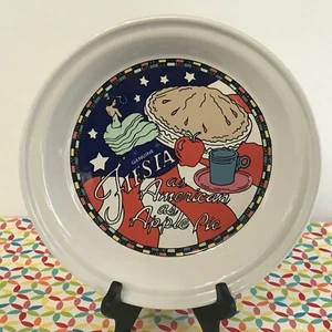 Fiestaware American as Apple Pie Baker Fiesta White Retired Deep Dish - Picture 1 of 9