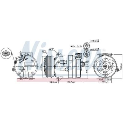Compresor De Aire Acondicionado Para Opel Vectra B J96 31_ Fiat Croma 194_ 194 - Imagen 1 de 4