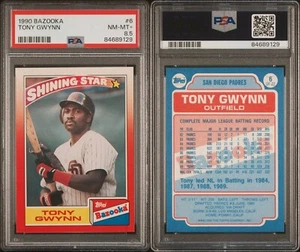 PSA 8.5 1990 Topps Bazooka Tony Gwynn #6 San Diego Padres POP 2 HOF - Picture 1 of 3