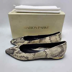 Zapatos planos Marion Parke Toscana Must Have piel de serpiente pitón punta talla 38 - Imagen 1 de 13