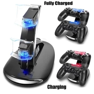 Dual USB Charger LED Station Dock Fast Charging Stand For Sony PS4 Controller US - Picture 1 of 8