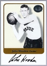 JOHN WOODEN /300 UCLA PURDUE AUTO SP SSP 2001 FLEER GREATS OF THE GAME AUTOGRAPH
