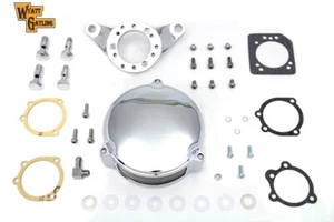V-Twin 34-0840 Chrome Round Wyatt Gatling Air Cleaner Assembly - Picture 1 of 3