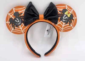 Cerchietto Orecchie Disney Party 2024 Halloween Topolino e Minnie Ragno Luminoso Loungefly - Foto 1 di 4