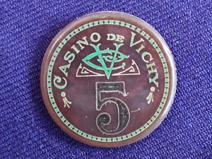 Ancien jeton du Casino du casino de Vichy - époque avant guerre - Imagen 1 de 2