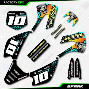Cyan Spark Racing Graphics Kit fits Kx85 01-13 Plates Kx 85 2005-2013 - Picture 1 of 8
