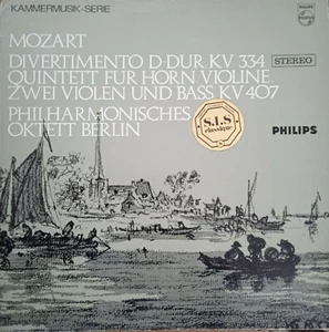 PHILIPS STEREO 839 707 LY PLUM MOZART DIVERTIMENTO K 334 & 5TET 407 *BPO OCTET* - Picture 1 of 3