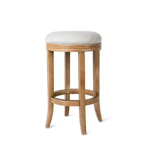 Maven Lane Round Backless Kitchen Swivel Stool, Weathered Oak, Counter Height - Picture 1 of 7