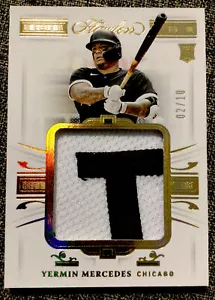YERMIN MERCEDES 2021 PANINI FLAWLESS BASEBALL ROOKIE JERSEY PATCH 02/10 CHICAGO - Picture 1 of 2