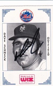 Dave Schneck 1991 New York Mets WIZ #351 SIGNED CARD AUTOGRAPHED