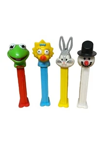 Vintage Cartoon characters PEZ Dispenser Maggie Simpson Kermit Bugs Snowman - Picture 1 of 4