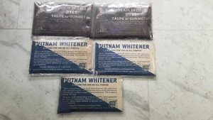 Lote de 5 tintes/tintes indetebrantables Putnam vintage EE. UU. nuevo stock antiguo - Imagen 1 de 6
