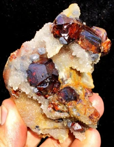 198g New Find Rare Natural Wine Red Sphalerite QUARTZ Crystal Specimen ic6500 - Picture 1 of 12