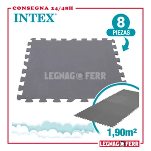 Intex 29084 Piastrella Antiscivolo Grigia 8Pz 50x50 cm Protezione Sotto Piscina - Foto 1 di 5