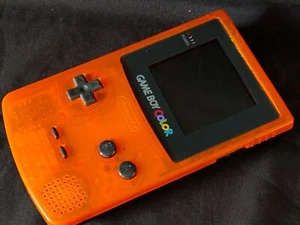 Nintendo Gameboy Color DAIEI HAWKS Limited edition Clear Orange console-g1220- - Picture 1 of 18