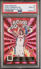 Cade Cunningham 2022-23 Donruss Basketball PINK Bomb Squad 23/50 PSA 💎 10 POP1