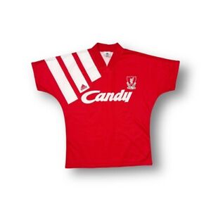 Vintage Adidas Liverpool FC 1991-1992 Heim Fußball Shirt Größe Medium
