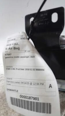 2016 KIA SOUL Instrument Panel Air Bag Right Silver 119K Mi OEM Part 462814 Foto 1 de 4