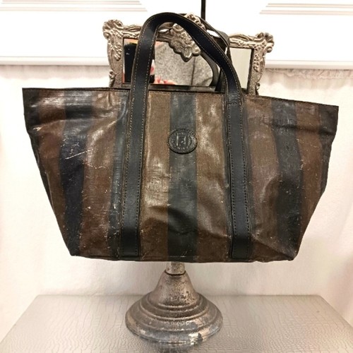 Borsa vintage Fendi PEQUIN TOTE borsa GRUNGE BOHO molto usata ma utilizzabile
