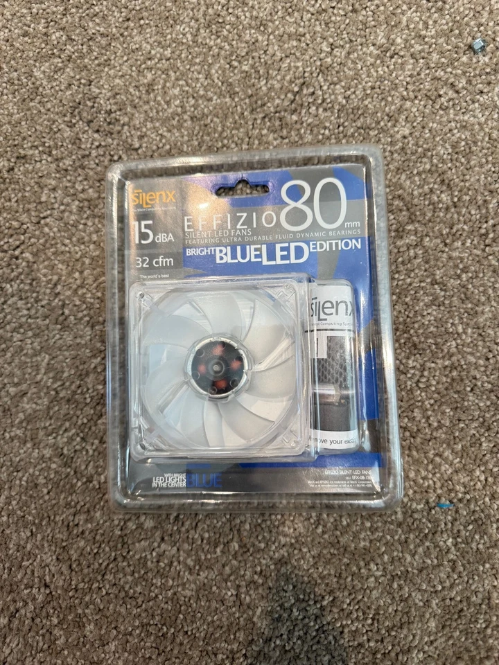 SilenX EFX-08-15B 80 mm. Led Fluid Dynamic Bearing Fan- Blue - Image 1 of 1