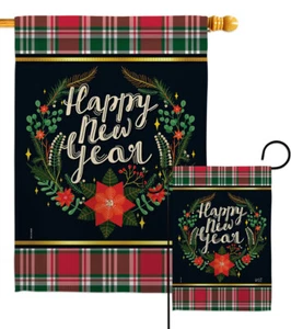 Invierno Año Nuevo Jardín Bandera Pequeña Decorativa Regalo Patio Casa Banner - Imagen 1 de 13