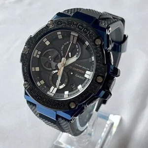 CASIO G-SHOCK GST-B100XB-2AJF Watch Black Blue Solar Analog Resin Band Mens - Picture 1 of 24