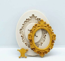 Frame Silicone Mold Family Crest Fondant Chocolate Candy Resin 3.25"H x 2 3/8"W