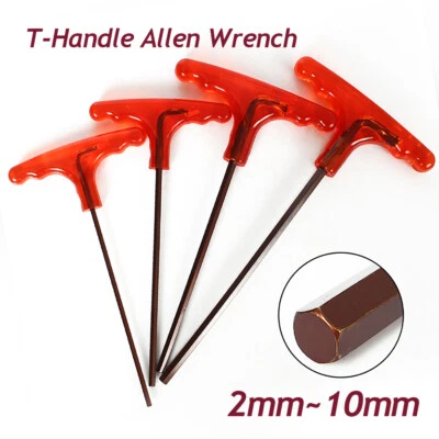 Plastic T Handle Allen Wrench Hex Key Set MM Metric 2/2.5/3/4/4.5/5/5.5/6/8/10mm - Image 1 of 4