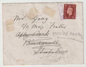 1938 GREAT WESTERN RAILWAY PADDINGTON COVER 3d PAKET STAMP ON REV TO SHROPSHIRE - Bild 1 von 3